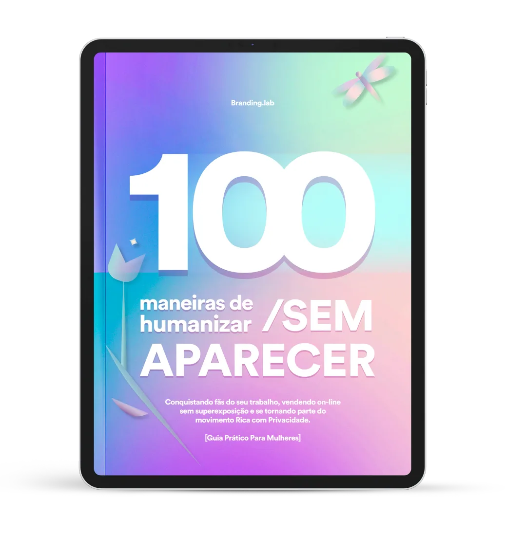 Um iPad exibindo a capa do livro 100 Maneiras de Humanizar Sem Aparecer