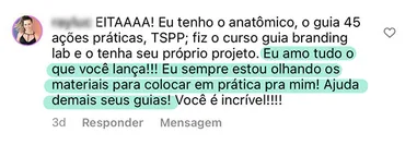 Mensagem de uma leitora do 365 Dias de Branding