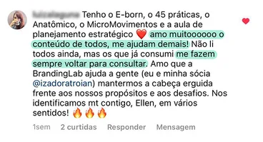 Mensagem de uma leitora do 365 Dias de Branding