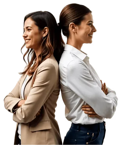 Duas empresárias de costas uma para a outra